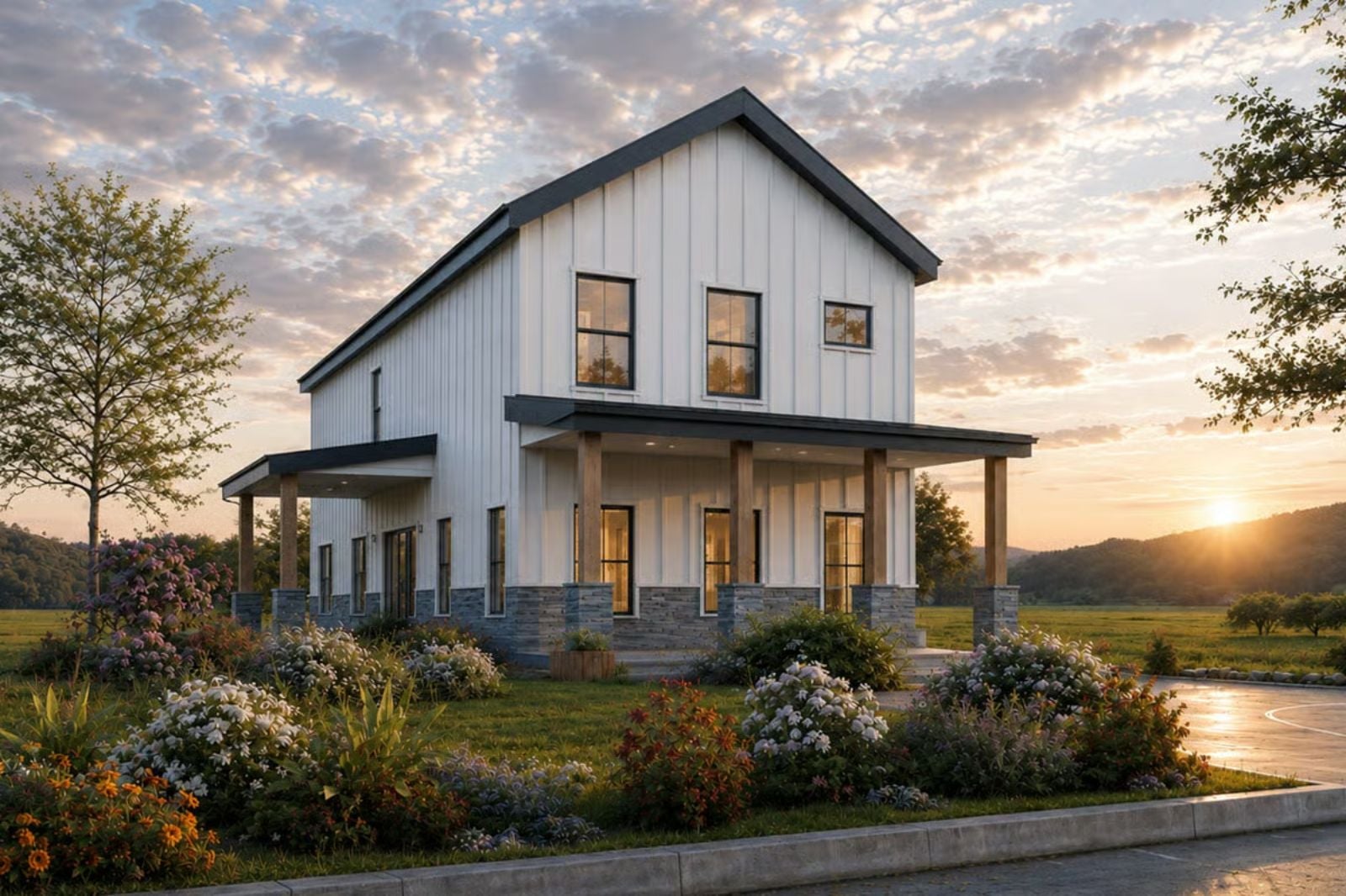 The Highgable 4-Bedroom Modern Farmhouse Layout with Open-Concept Living (2,040 Sq. Ft. Floor Plan)
