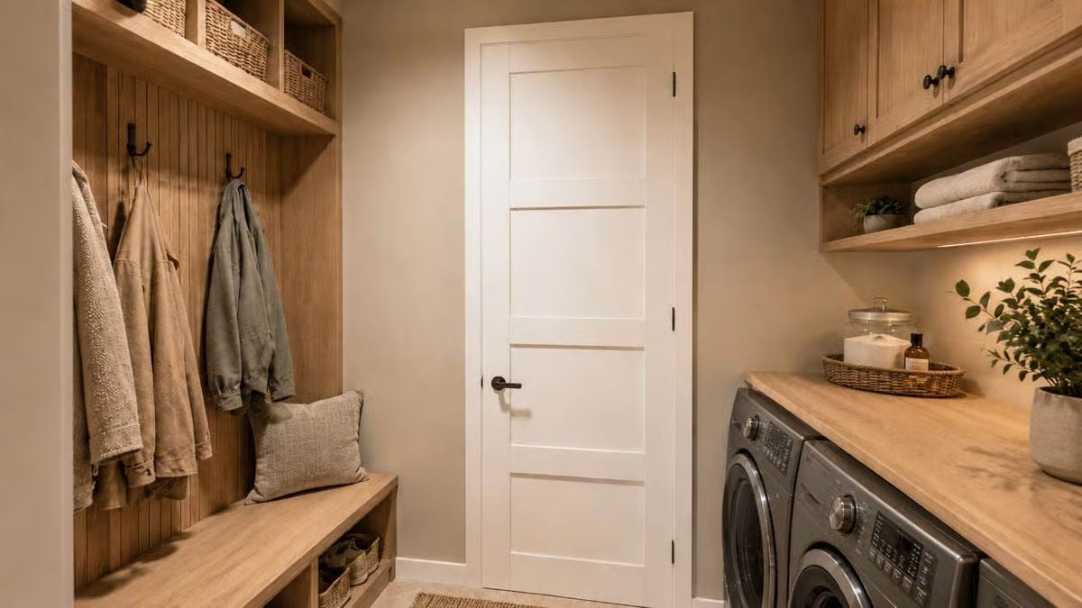 Mudroom and Laundry Share a Wall and Neither One Apologizes for It