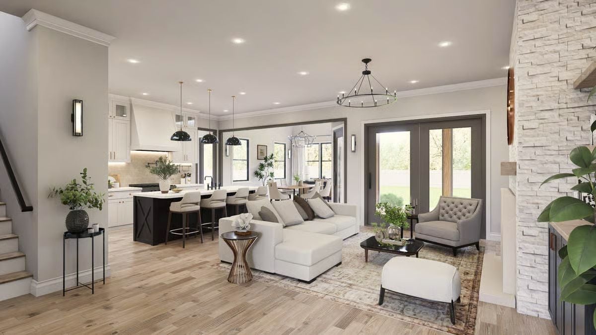Open-Plan Living Where the Kitchen Island Is Never Far From the Conversation