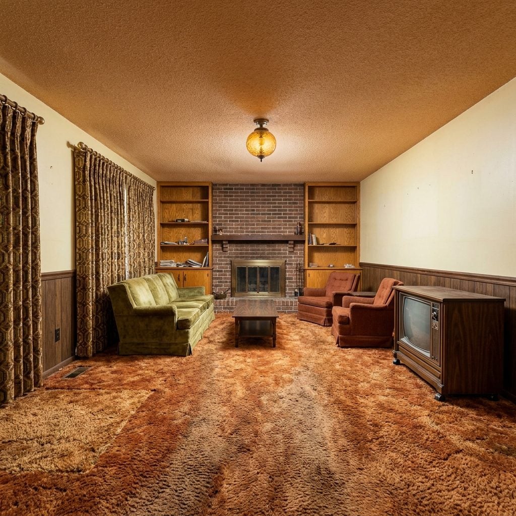 First-Time Buyers, They Were Overwhelmed by the Shag-Carpet 1970s Living Room. They Asked AI for Ideas — These Are the 27