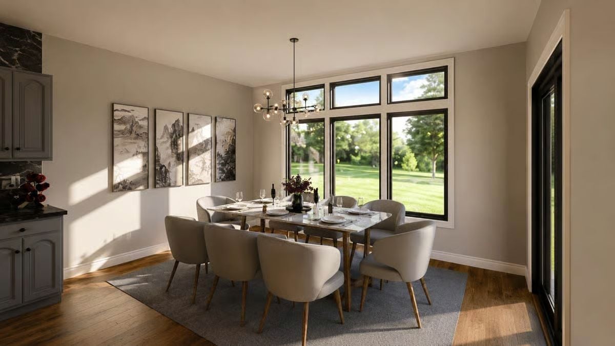Dining Room Built Around a View You Won't Want to Curtain