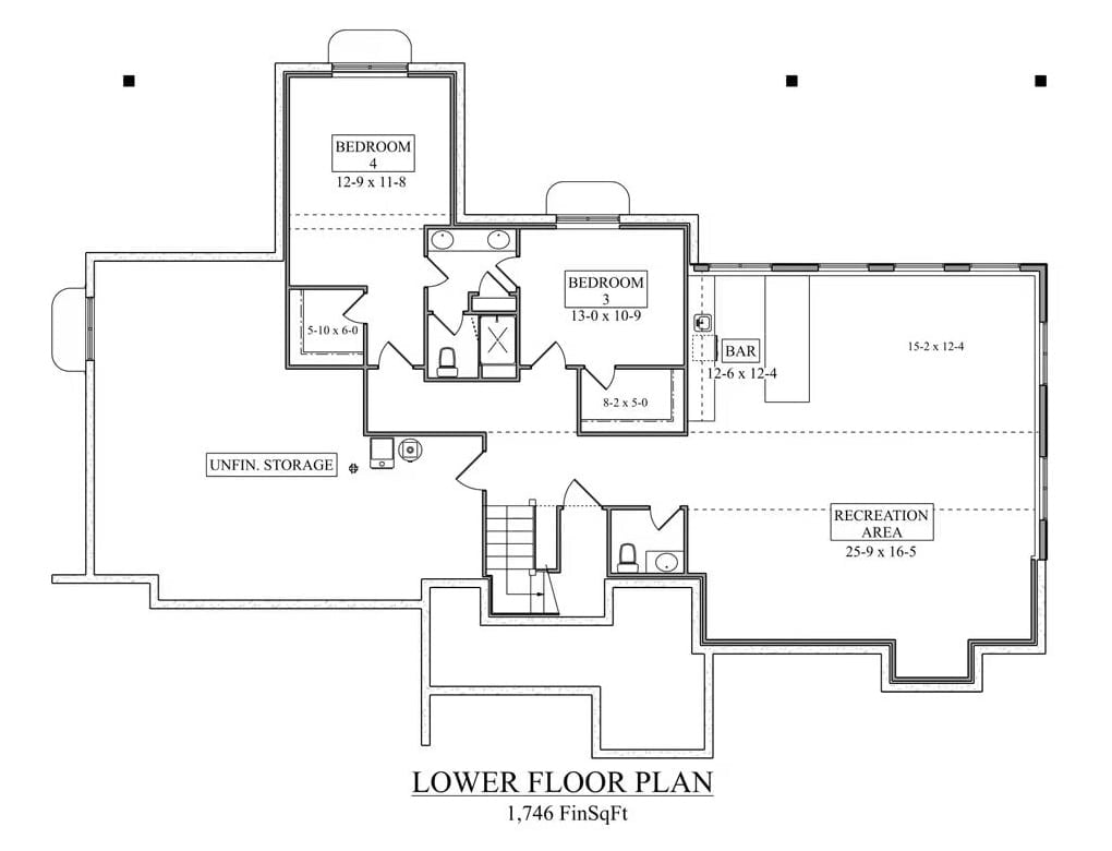 Floor Plan 2 - Foxwood 4-Bedroom Craftsman with Walkout Basement Designed for Families with In-Laws Who Might Be Moving In Whether You Like It or Not