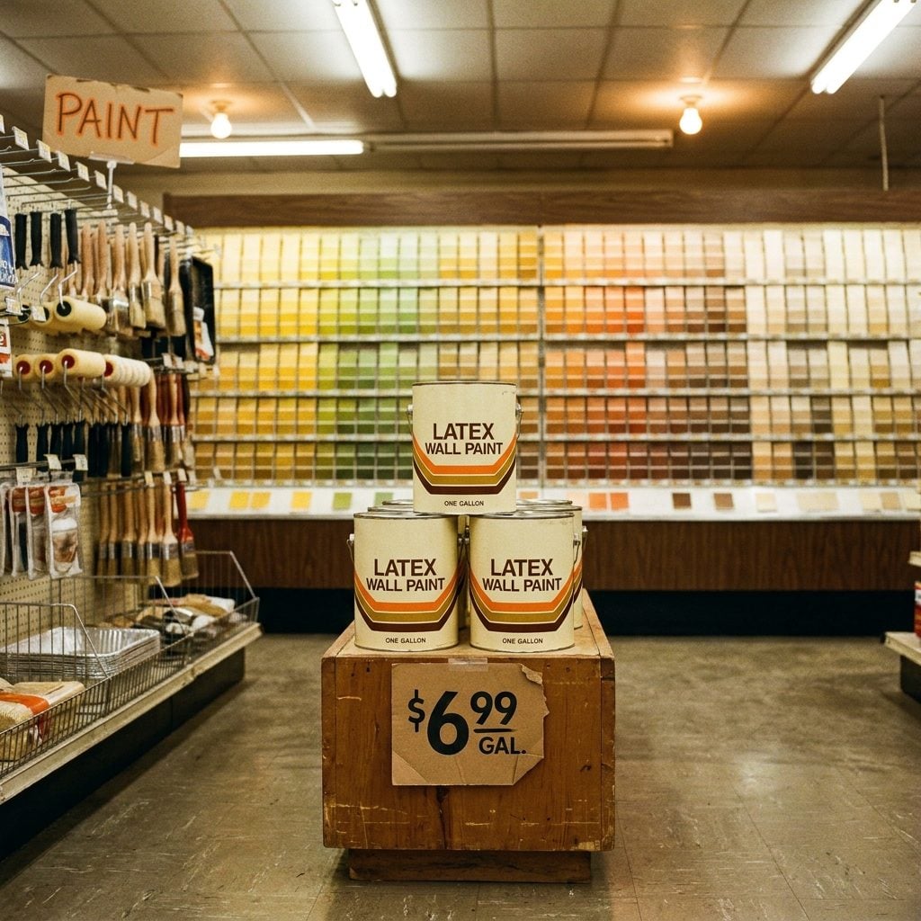 A Full Room's Worth of Latex Paint: About $30 to $40 in 1978