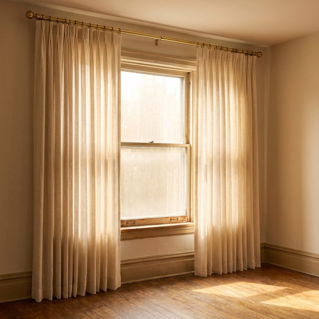 A Full Set of Living Room Curtains (Two Panels, Lining, Hardware) for About $55 to $80 in 1978