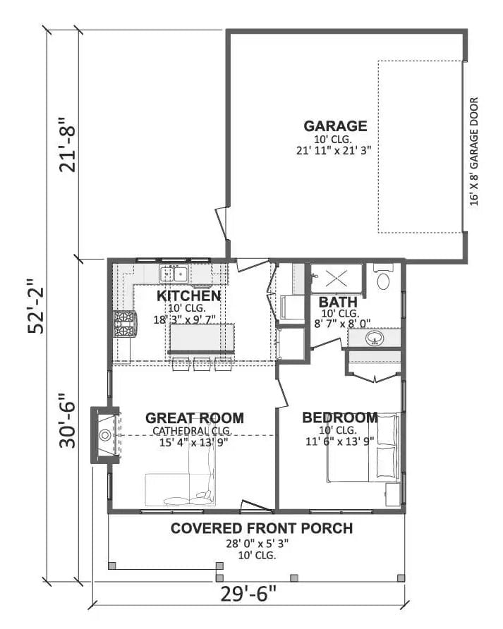 Floor Plan - Optional Garage