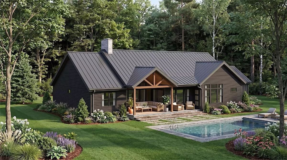 Dark Siding, Timber Gables, and a Backyard That Actually Gets Used