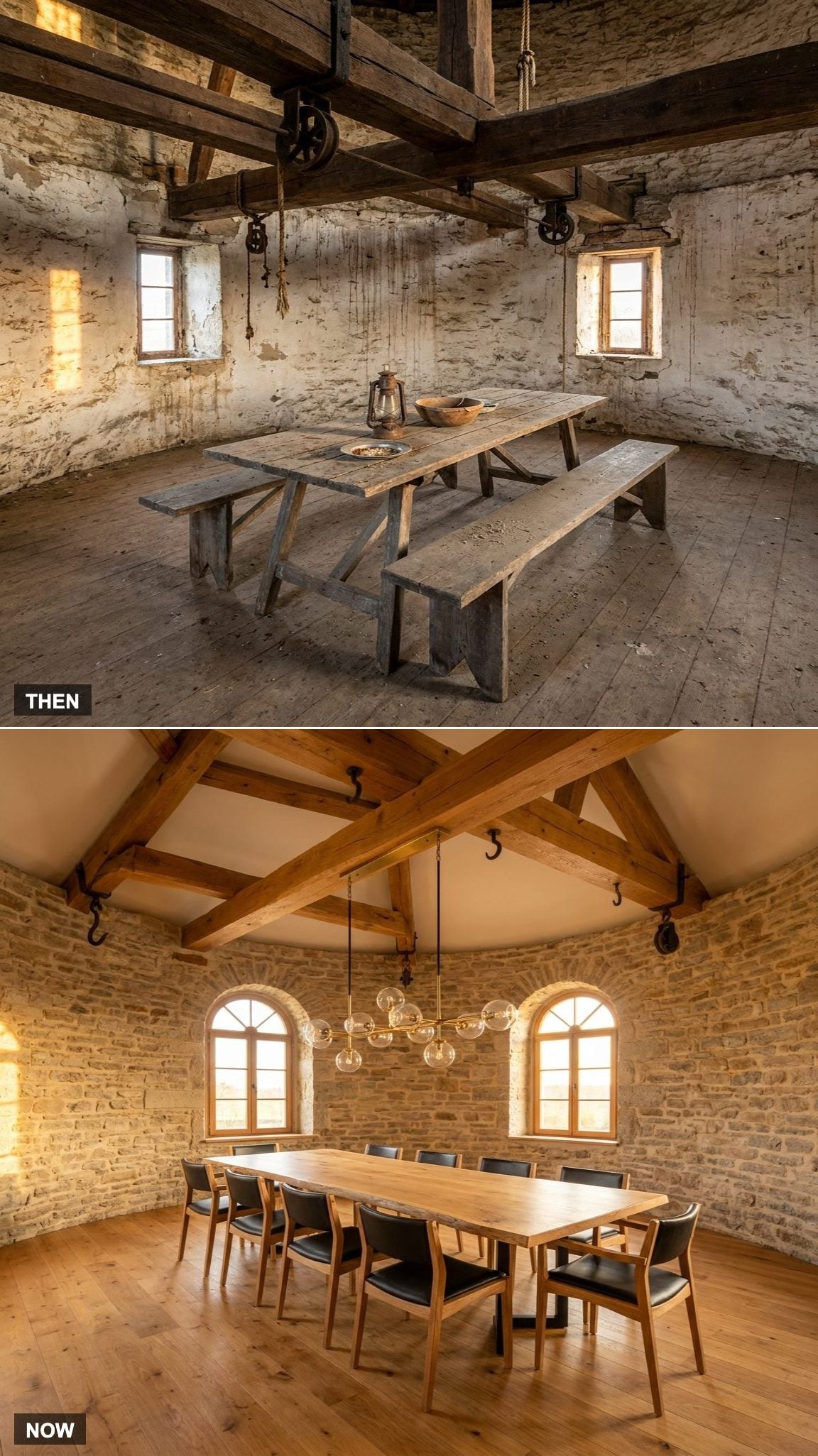 The Grand Dining Hall Under Exposed Beams