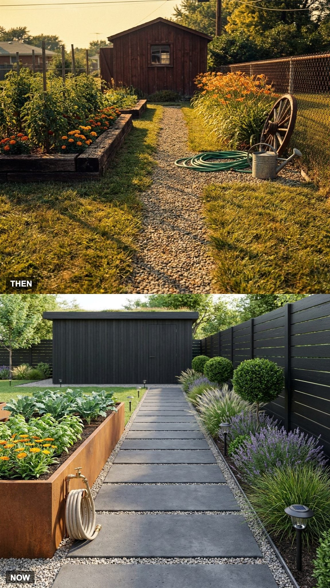 20. Gravel Paths Became Structured Paver Walkways