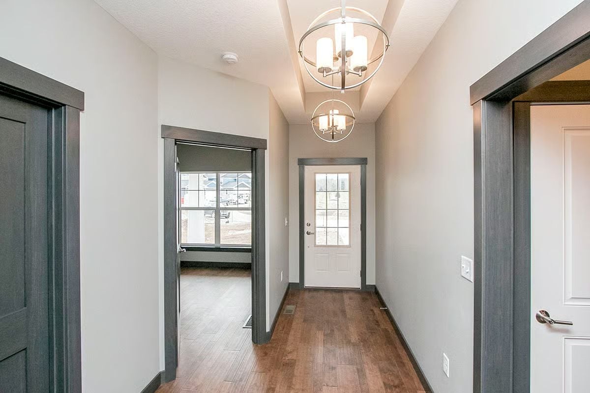 Orb Pendants and Dark Trim Do the Heavy Lifting Here