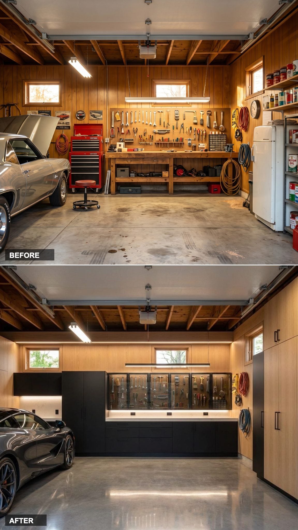 From Grease Pit to Gallery: Matte Black Cabinetry and Quartz Workbench Perfection