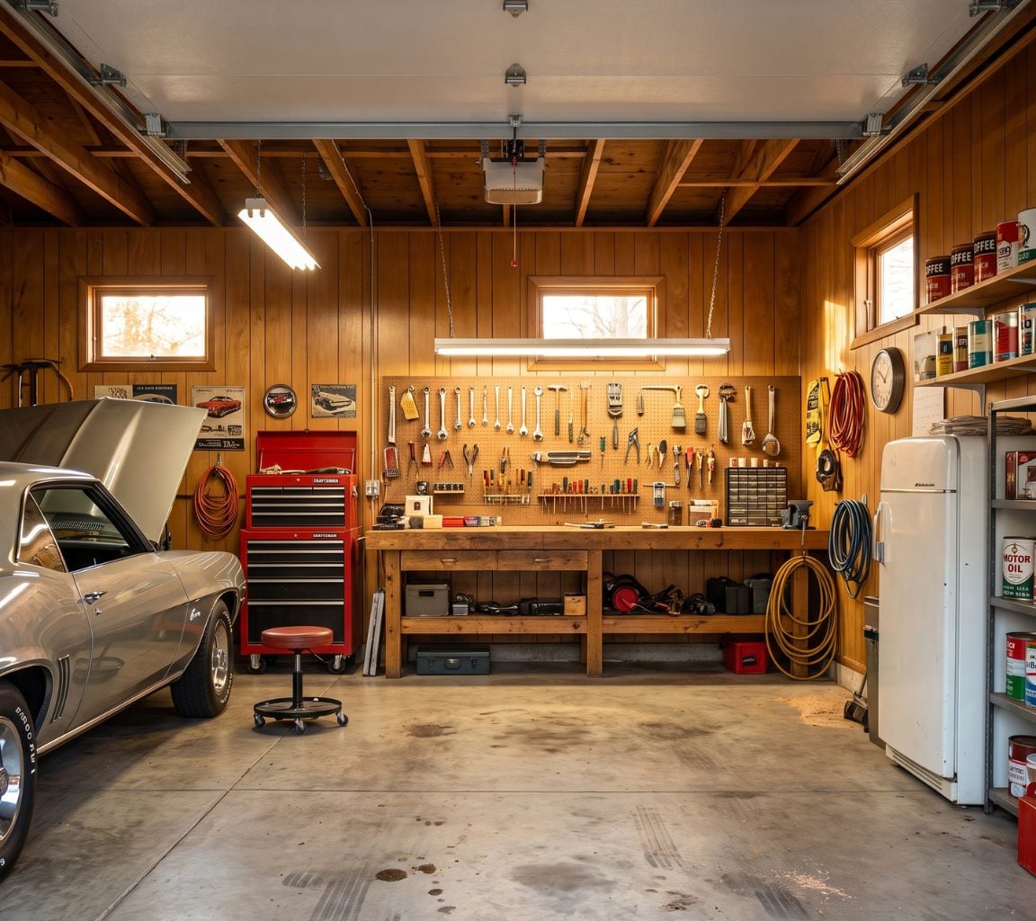 That Grease-Stained 1970s Garage Workshop Sat Untouched for 40 Years — Then It Became the Dream Man Cave From These 29