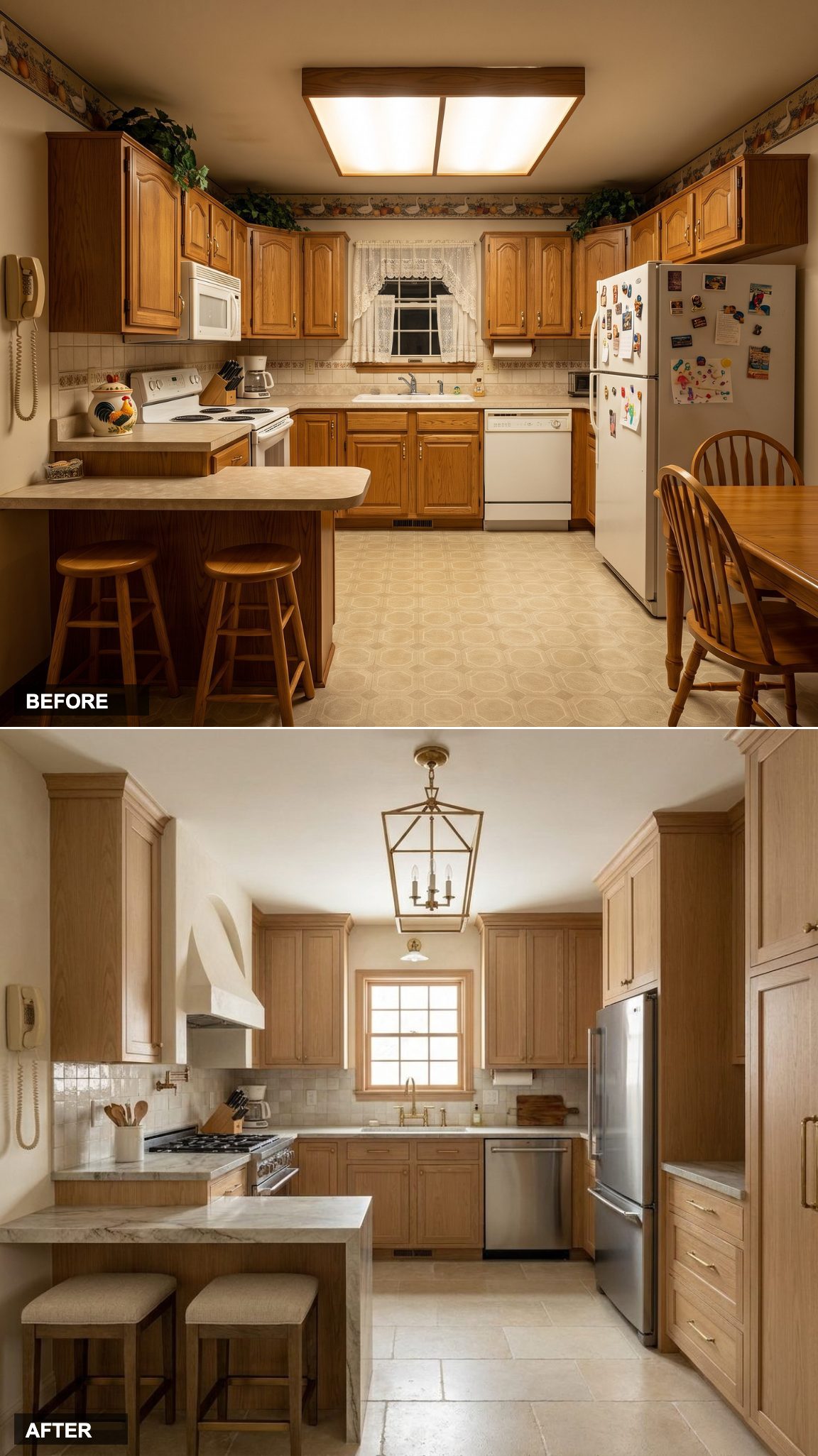 Handcrafted Zellige, an Arched Range Niche, and Quartzite Island Bring Mediterranean Warmth to an Utterly Forgotten Kitchen