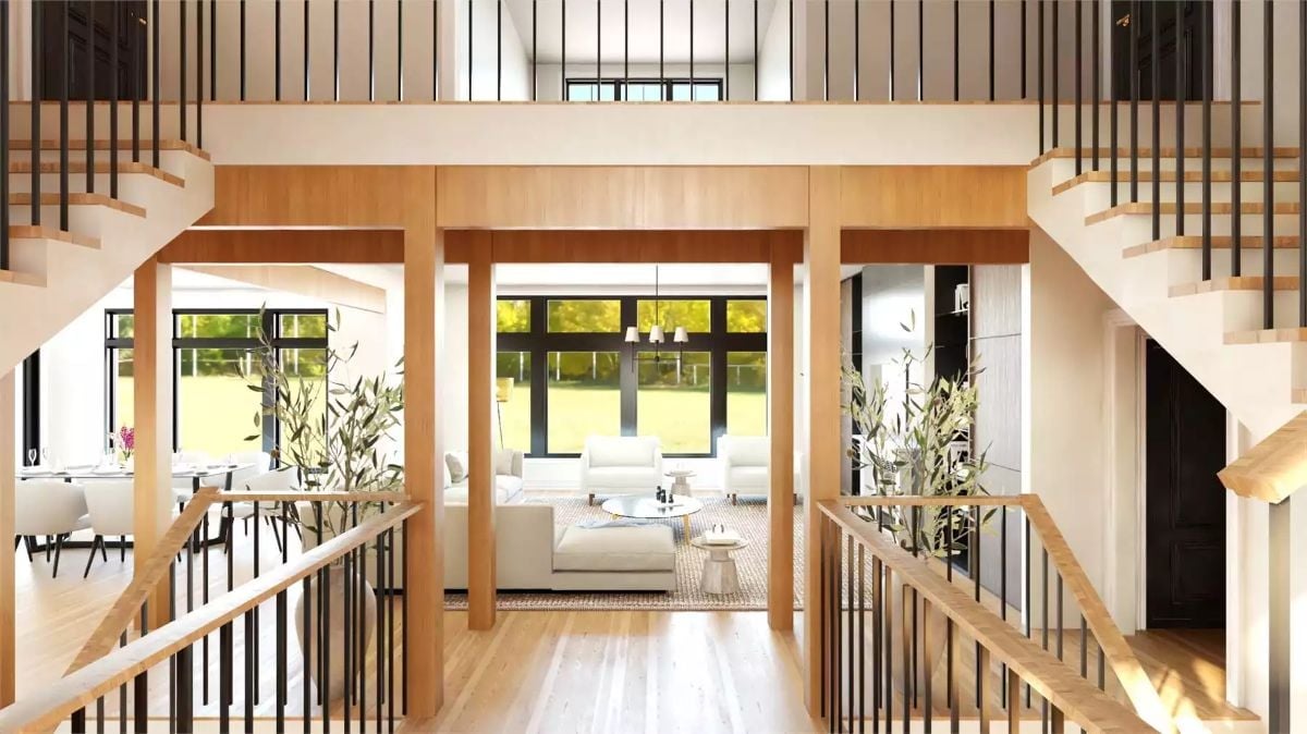 Dual Staircases and a Double-Height Entry That Means Business