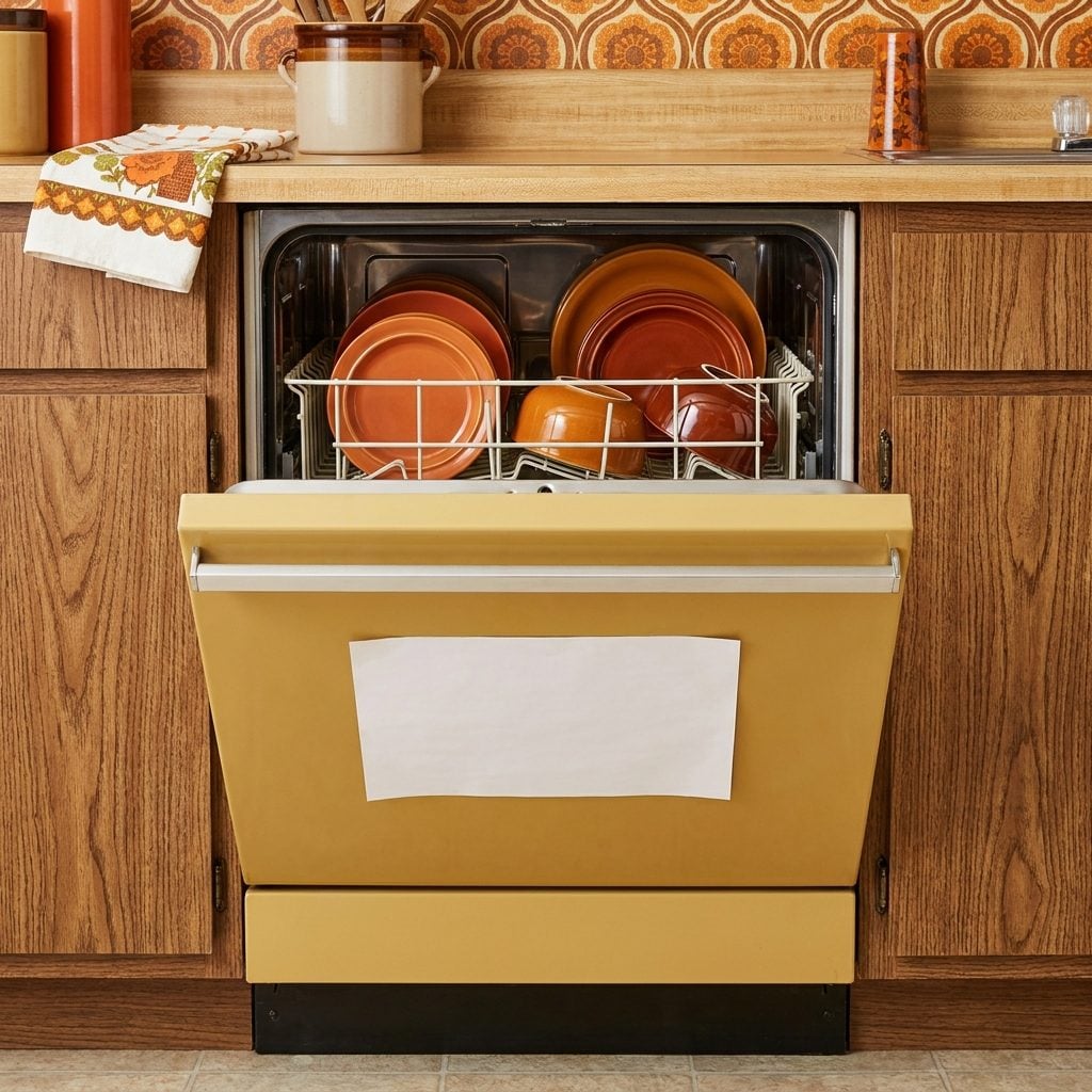 A Harvest Gold Dishwasher: About $220 at Sears, circa 1973