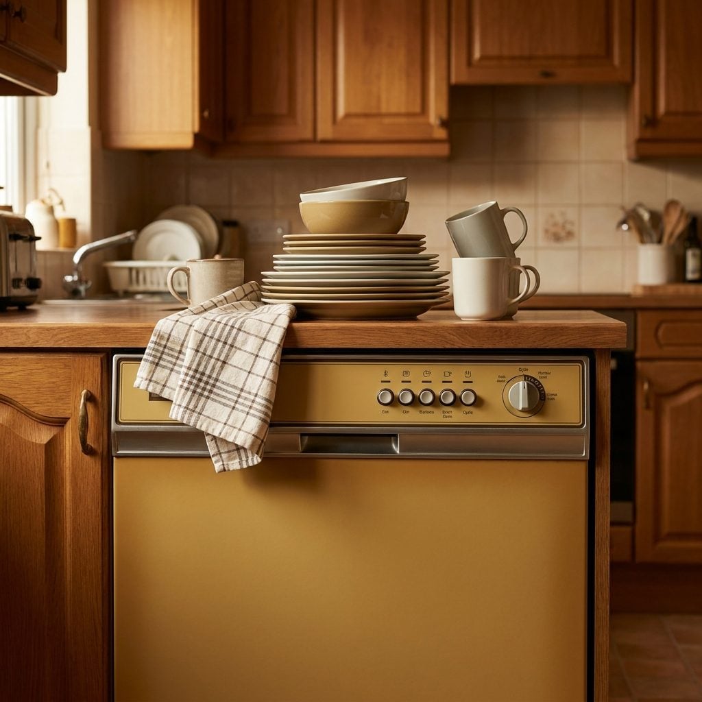 The Harvest-Gold Dishwasher That Doubled as a Second Counter