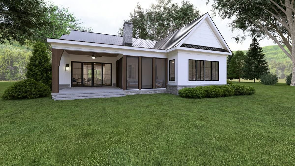 Covered Porch with Timber Bracket Earns Its Place as the Heart of the Home
