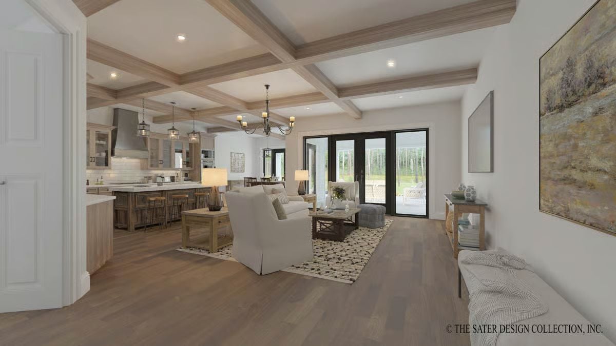 Coffered Beams and an Open Kitchen Make Downsizing Feel Like a Lateral Move