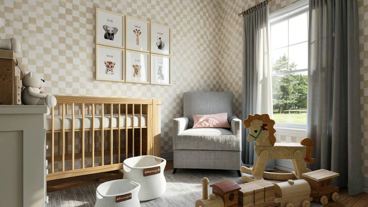 Safari Prints, Checked Walls, and a Nursery That Skips the Pastel Playbook