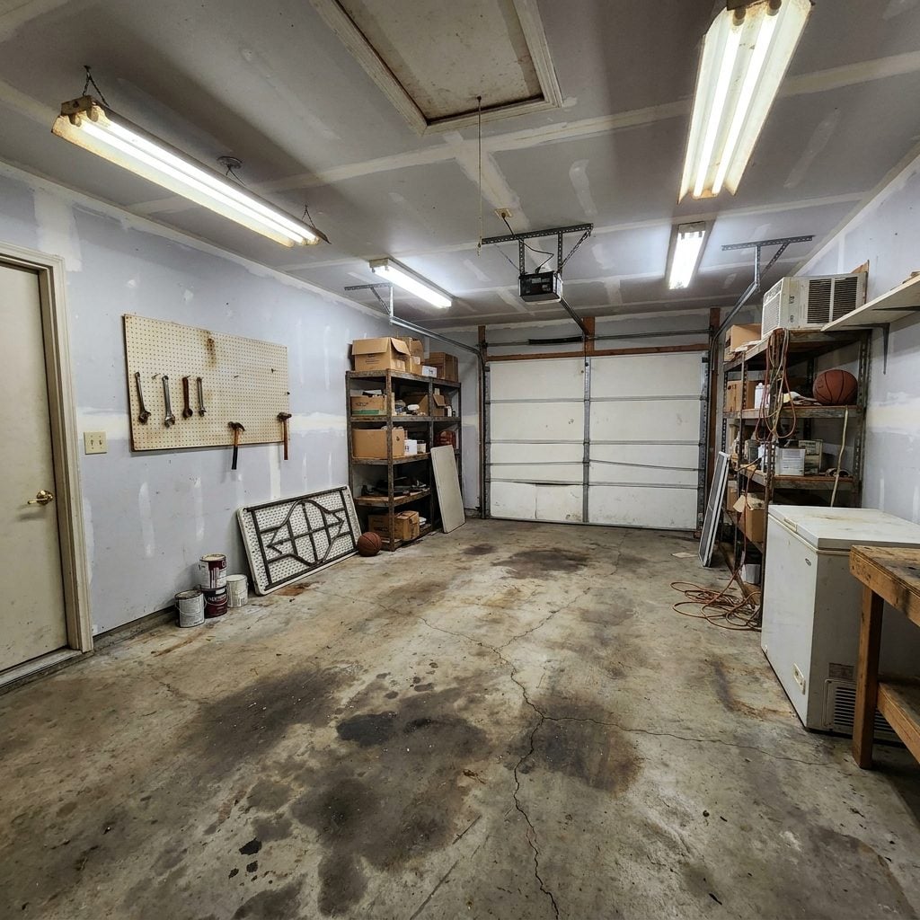 He Was Desperate for a Space of His Own and Eyed the Cluttered Two-Car Garage. He Asked AI What It Could Become — See These