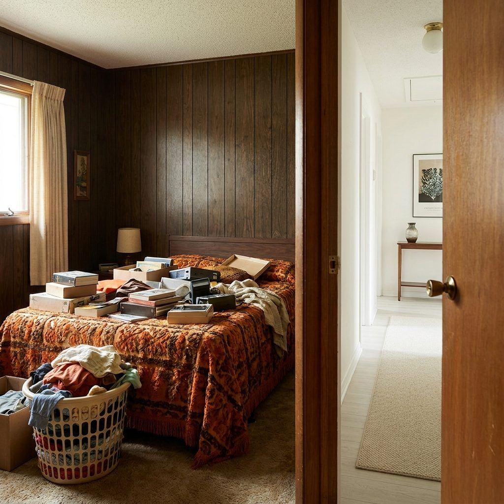 Hiding Everything Embarrassing in the Back Bedroom