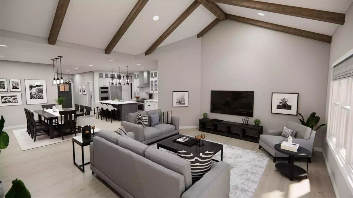 Vaulted Beams and an Open Plan That Actually Delivers on the Promise