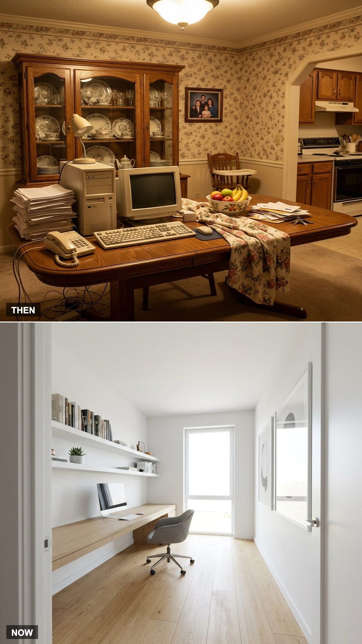 Home Offices Shared Space With the Family vs. Dedicated Workspaces Are More Common