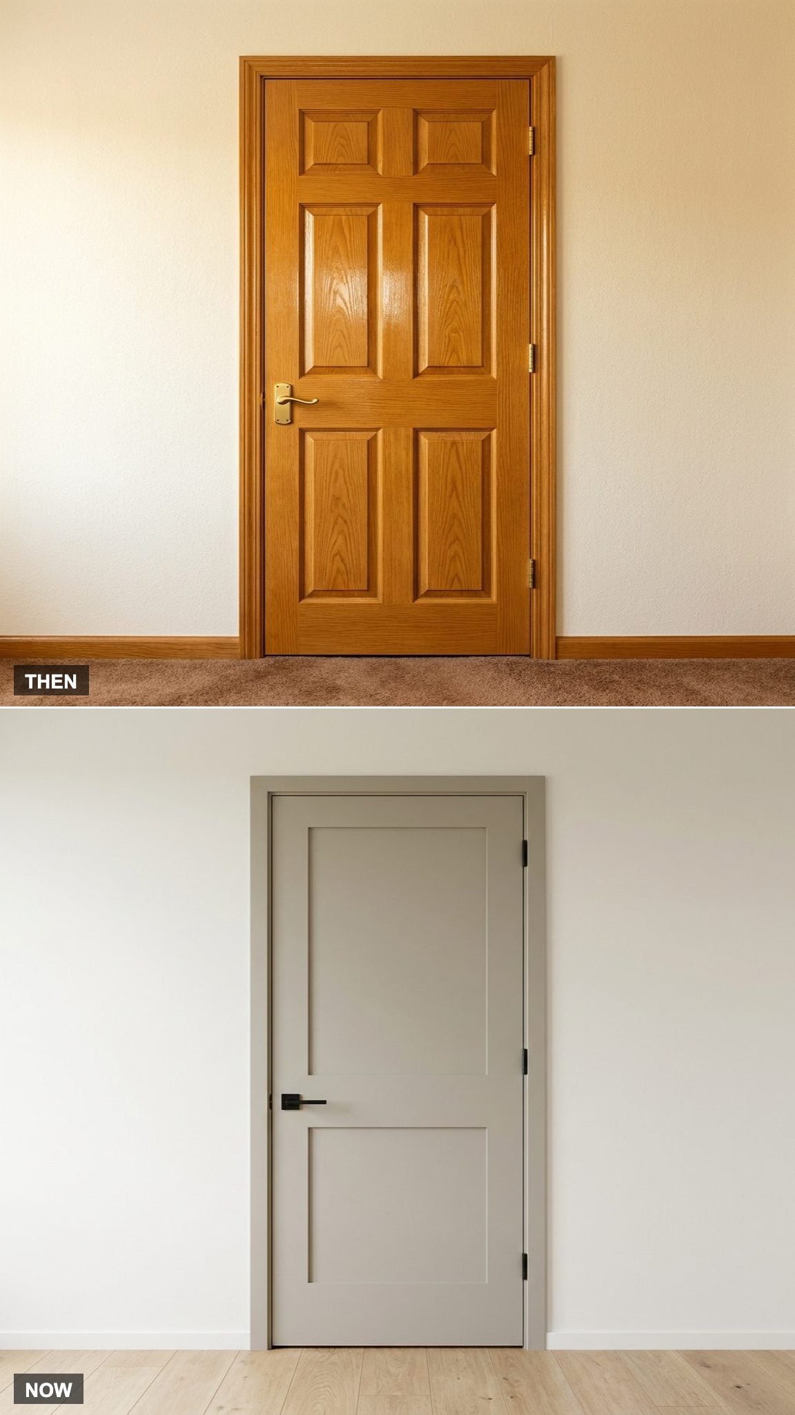 Honey Oak Doors vs. Modern Paneled Doors