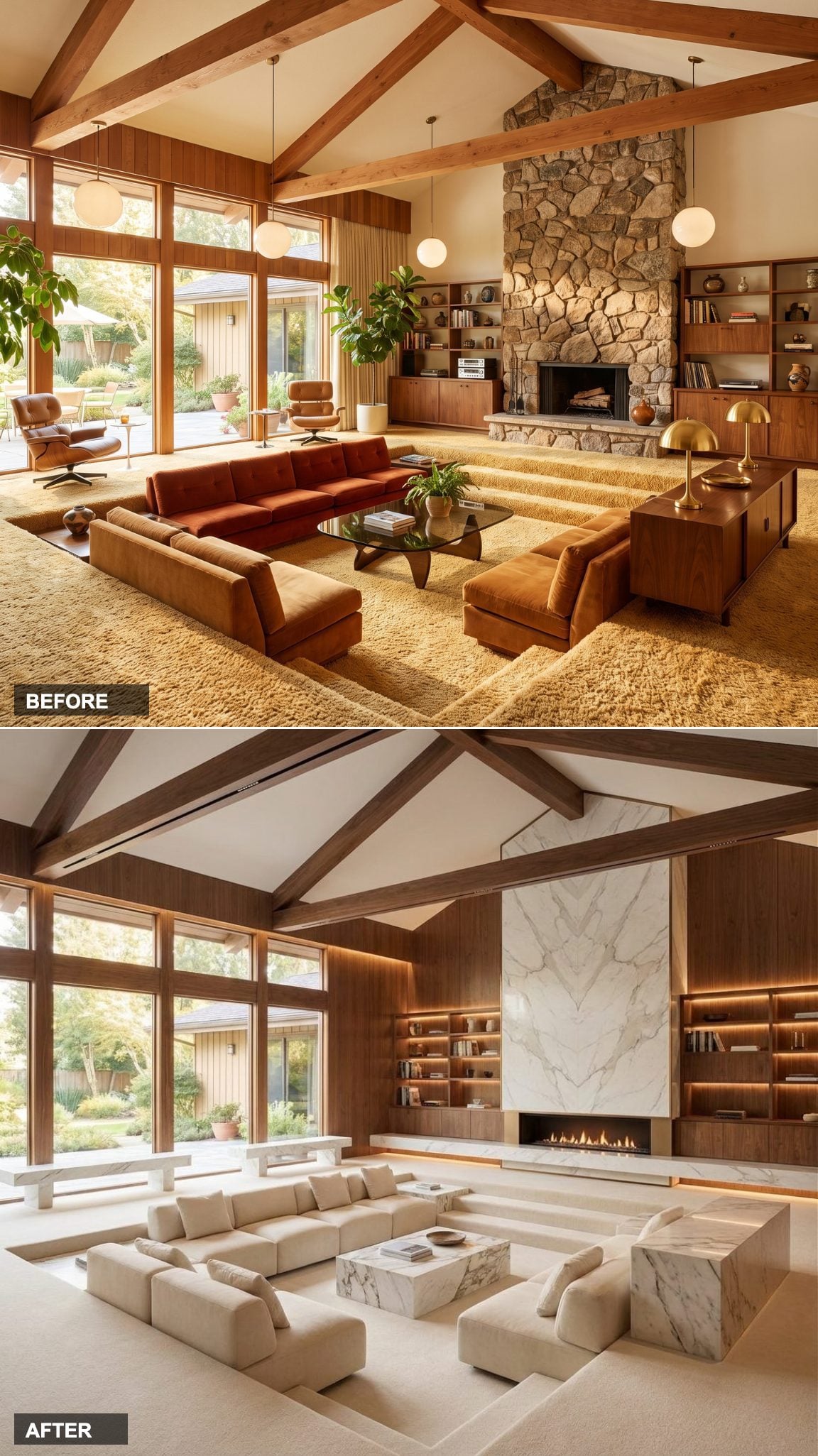 Italian Ultra-Modern: Seamless Walnut Paneling and a Floating Architectural Wall
