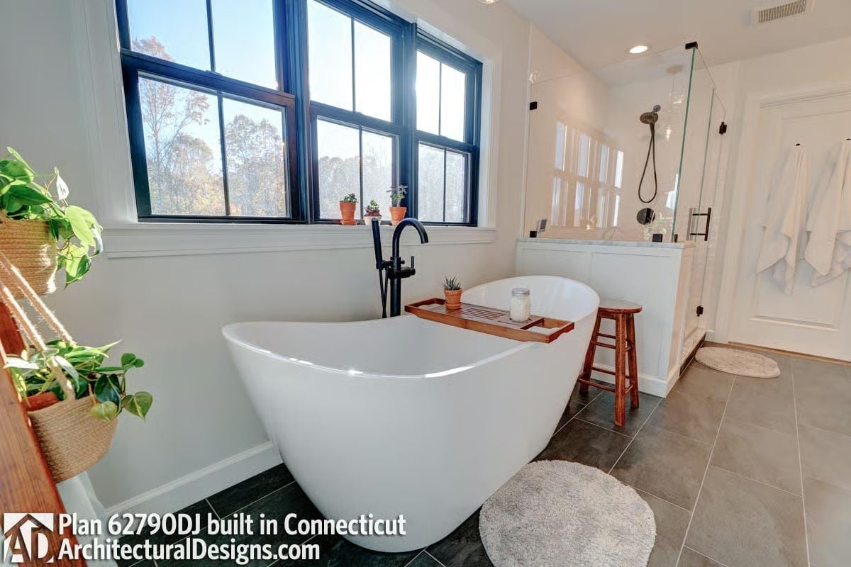 Freestanding Soaker Tub With a View Worth Waking Up For