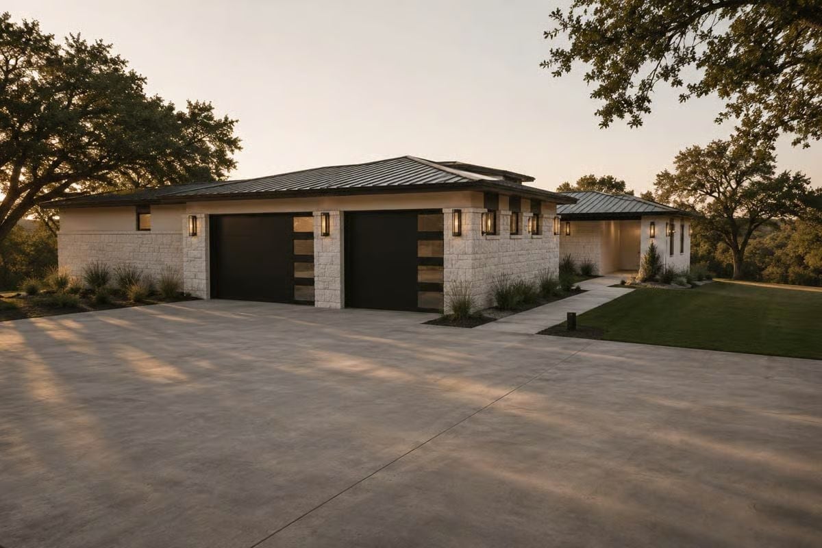Limestone and Dark Steel Make a Quiet Case for Hill Country Modern