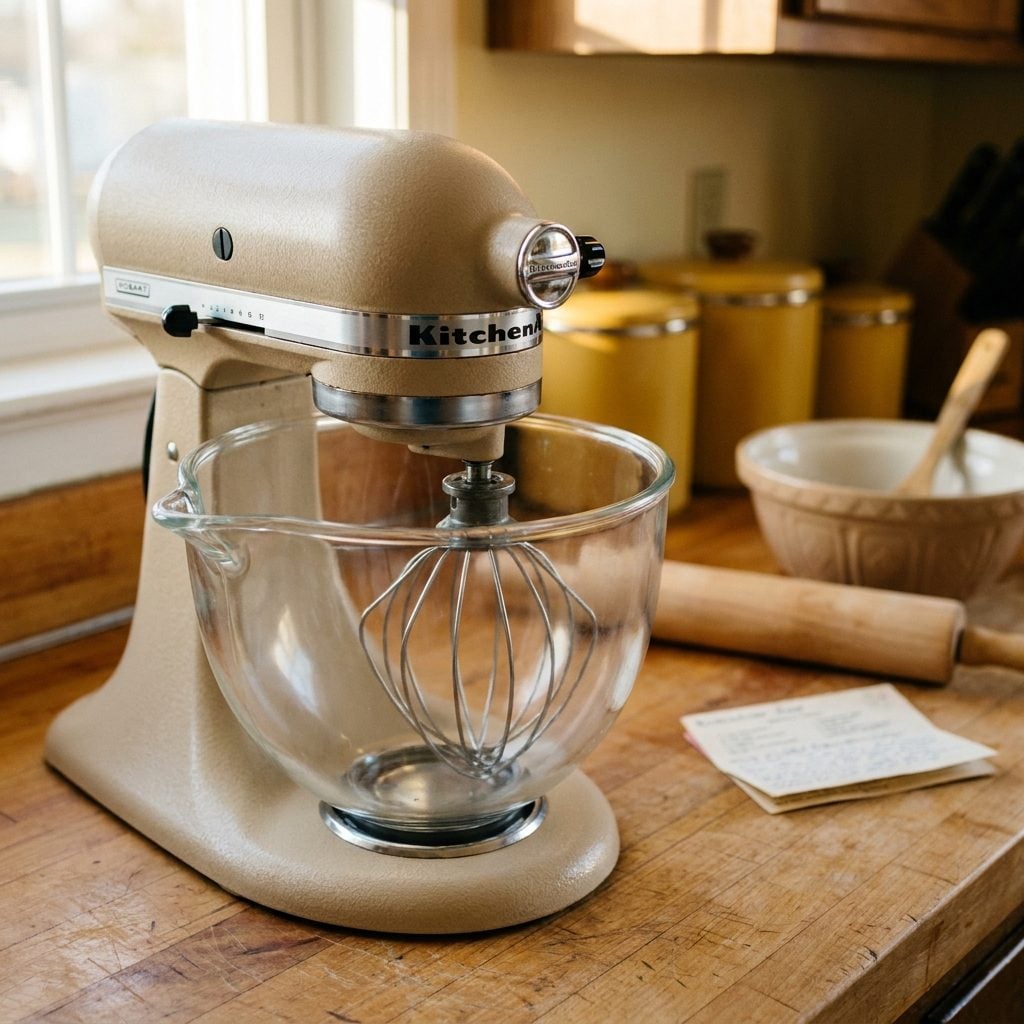 A KitchenAid Stand Mixer in Almond: Roughly $130 in 1977