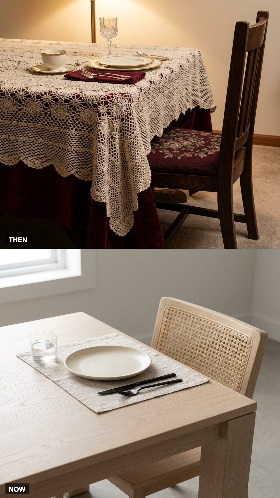 Lace Tablecloths Came Off and Never Went Back On