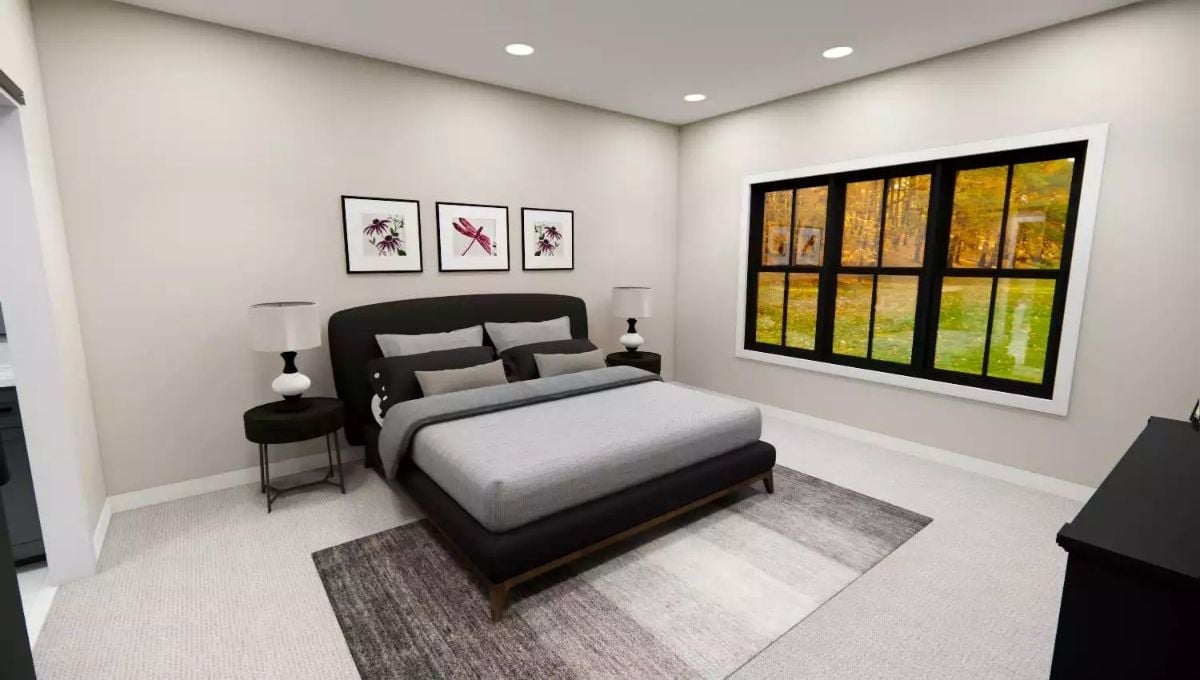 Dark Upholstery, Soft Walls, and Three Frames That Actually Belong Together