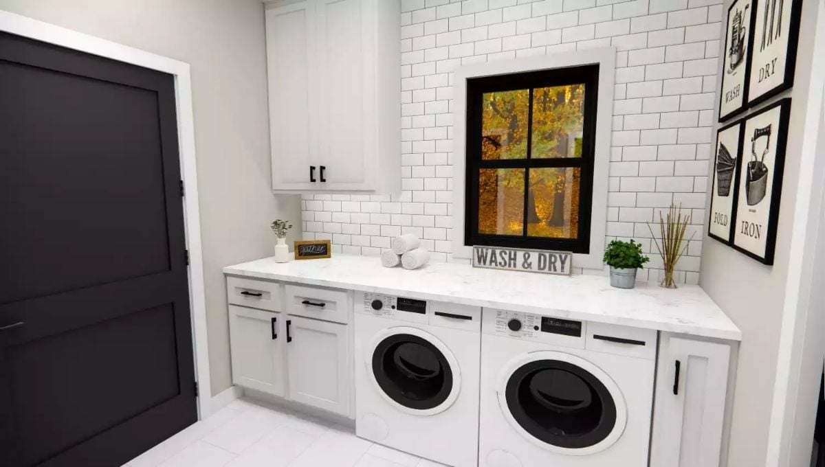 Wash-and-Dry Setup Built for People Who've Earned a Proper Laundry Room