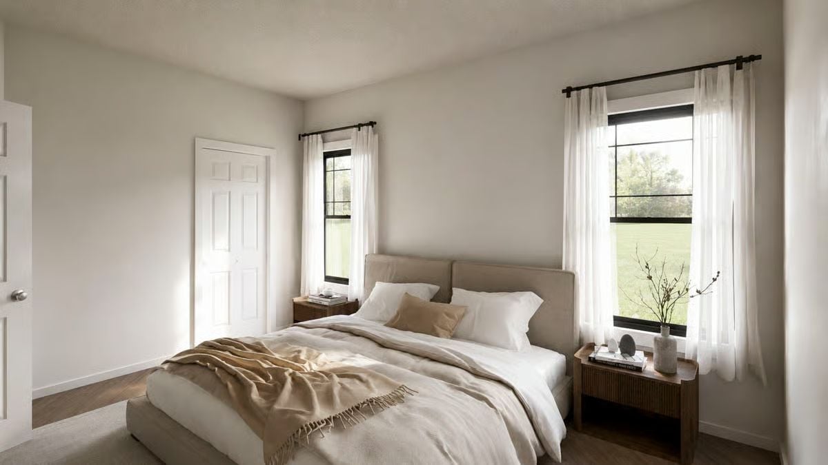 Sheer Curtains, a Linen Throw, and Natural Light That Does All the Heavy Lifting