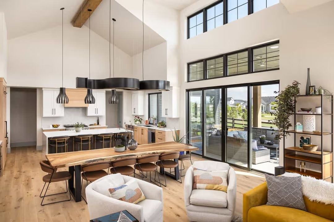 Live-Edge Dining Table Anchors an Open Plan That's Doing a Lot of Heavy Lifting