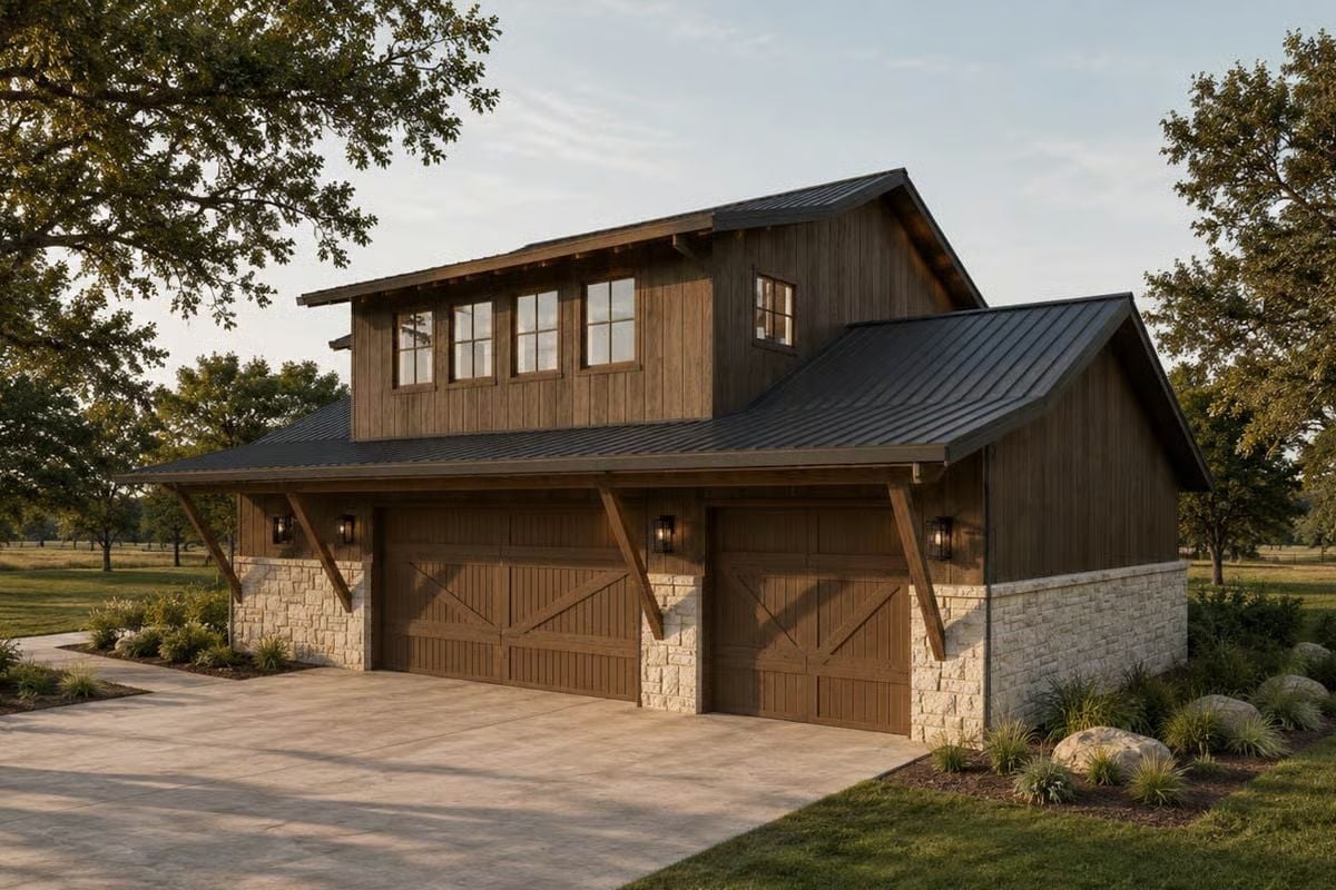 Carriage House Bracket Details That Earn Every Inch of That Metal Roof