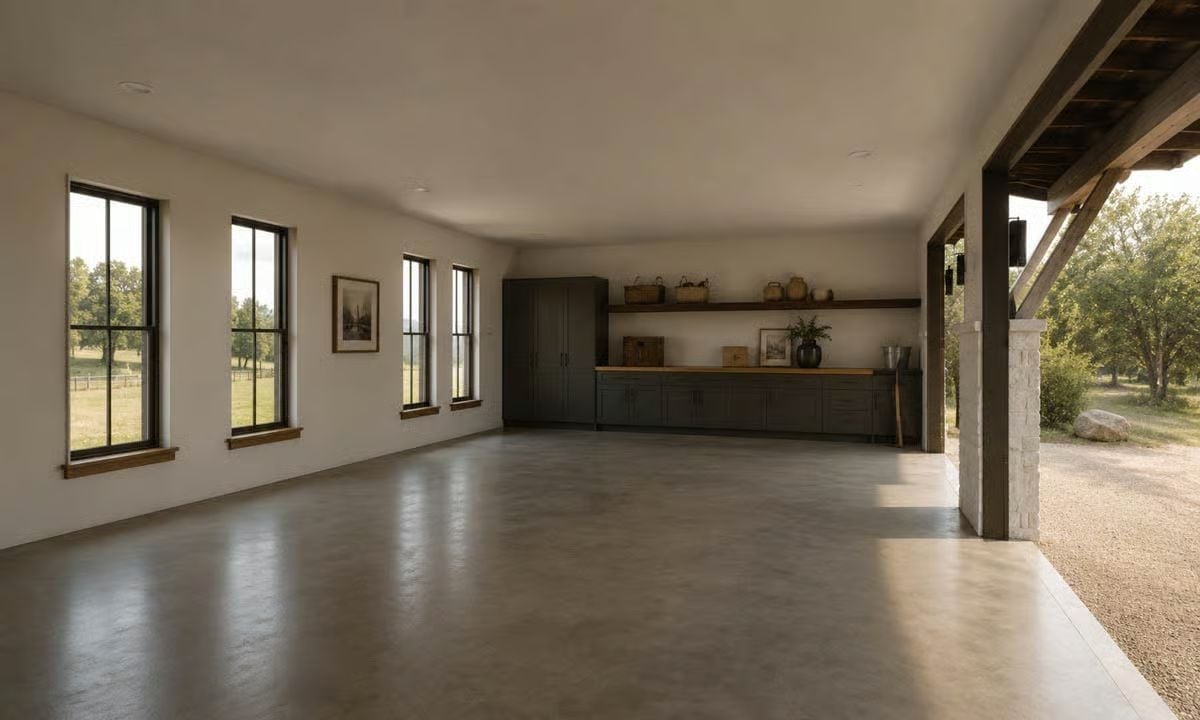 Polished Concrete and Cabinet Storage That Actually Match the Square Footage