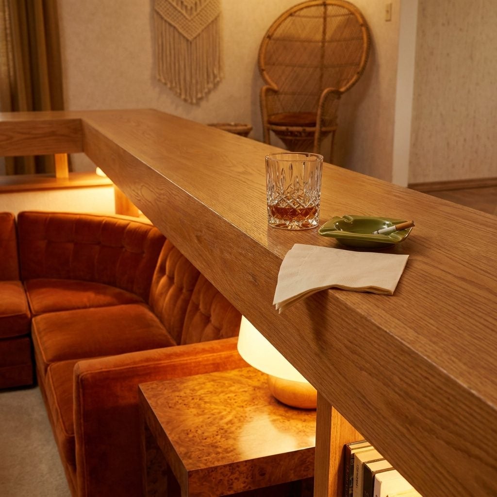 The Low Wood Railing That Doubled as a Drink Ledge