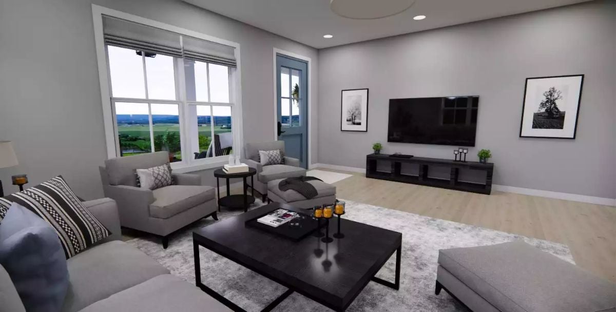 Gray Sofas and a Black Coffee Table That Actually Earn Their Keep