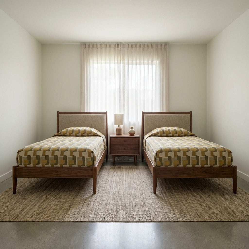 Matching Twin Beds in the Primary Bedroom