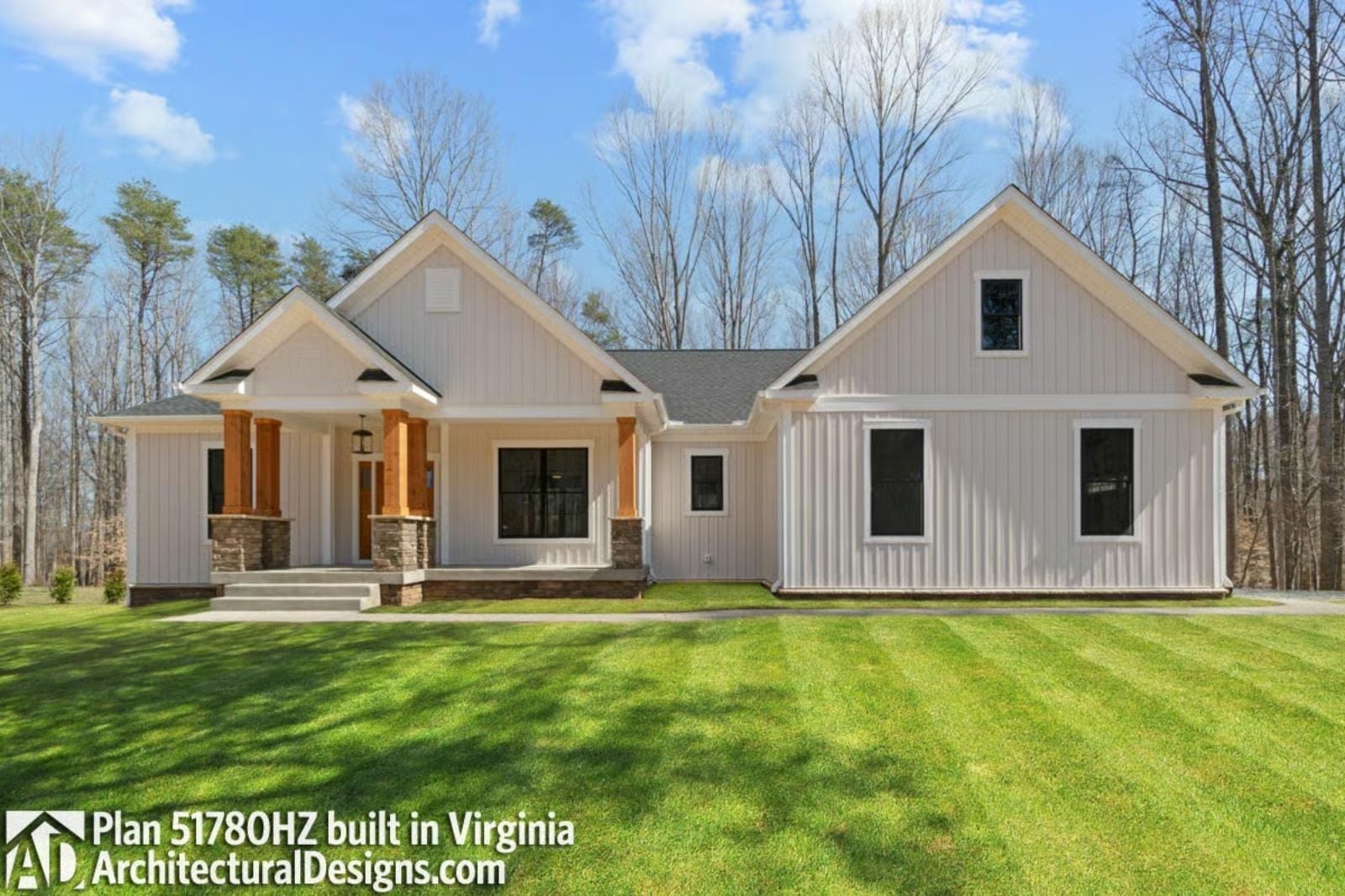 Meadowbrook 3-Bedroom Country Craftsman with Bonus Room Designed for Families Who Outgrew Their Starter Home Three Years Ago (Floor Plan)