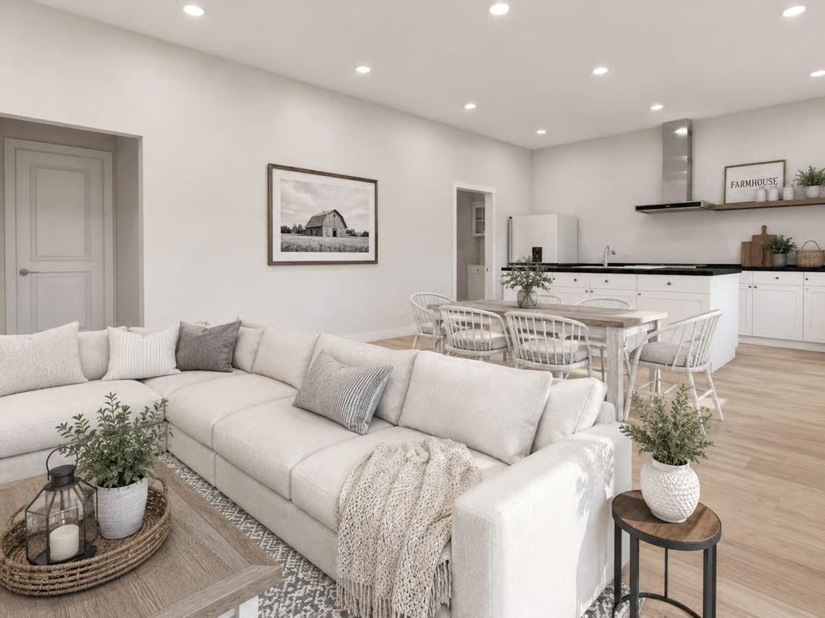 Cream Linen Sectionals and Reclaimed Wood Tables Are Having a Moment for Good Reason