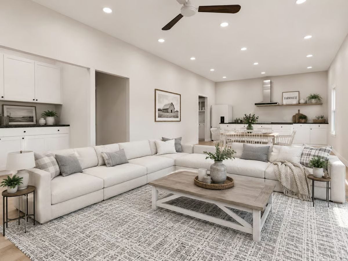 Open-Concept Living That Actually Has Enough Sofa for Everyone