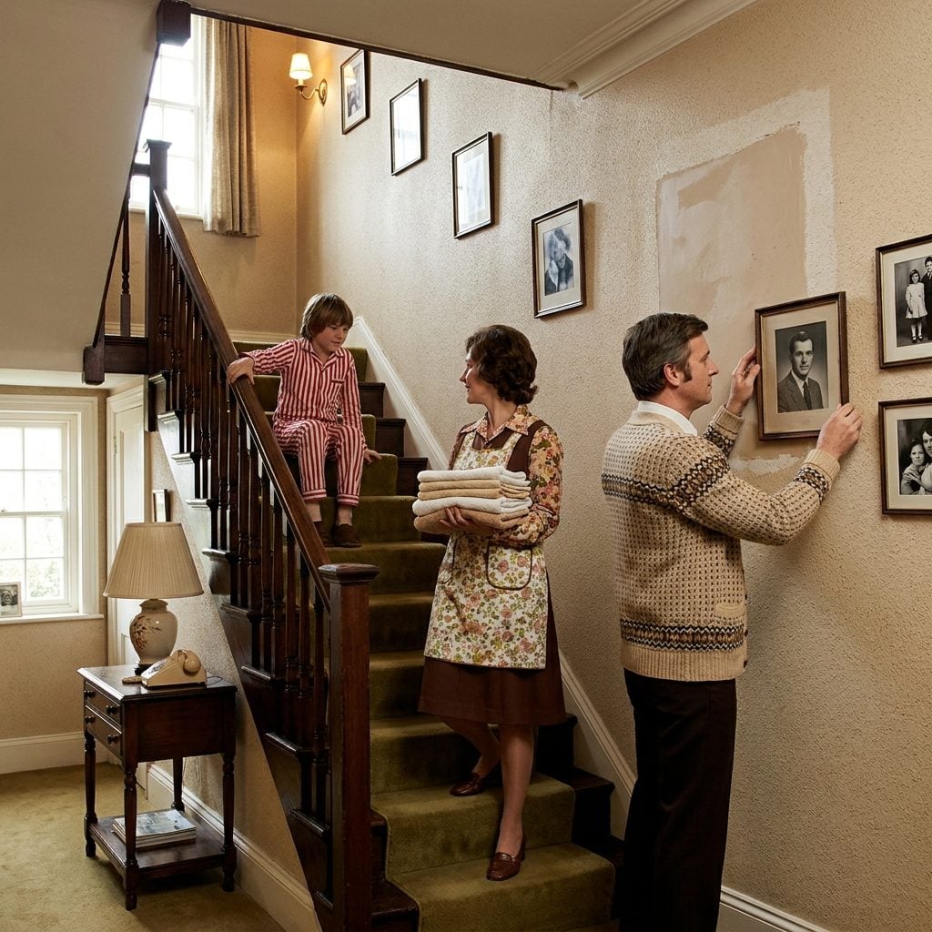 The Mismatched Texture Patch Halfway Up the Stair Hall Wall