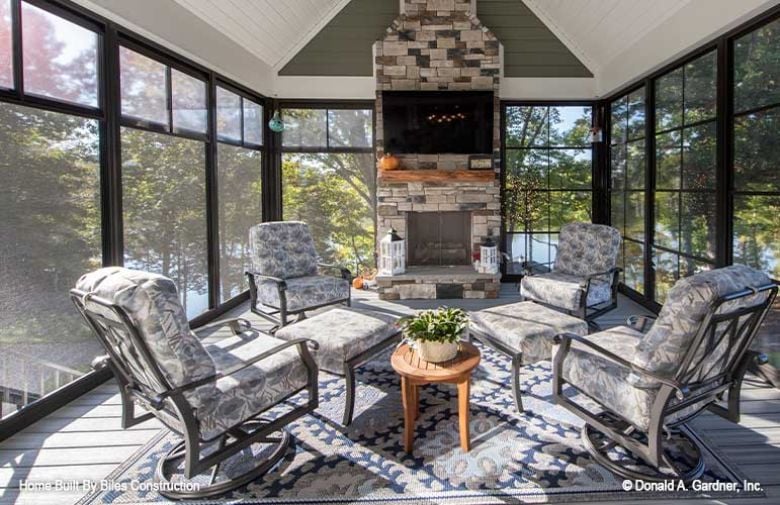 Screened Porch Fireplace Setup That Makes Four-Season Use Actually Work