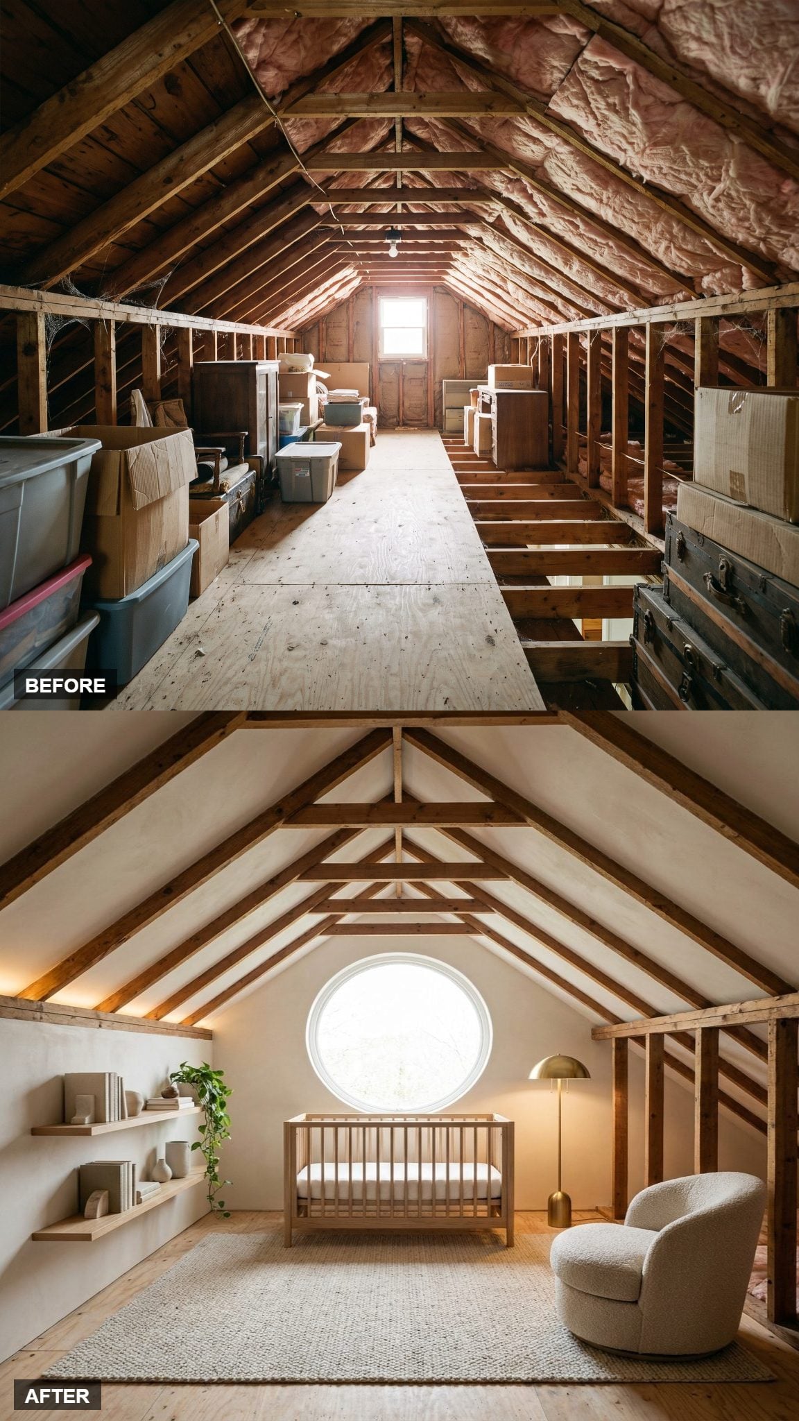 A Dramatic Round Porthole Window Rewrites the Roofline