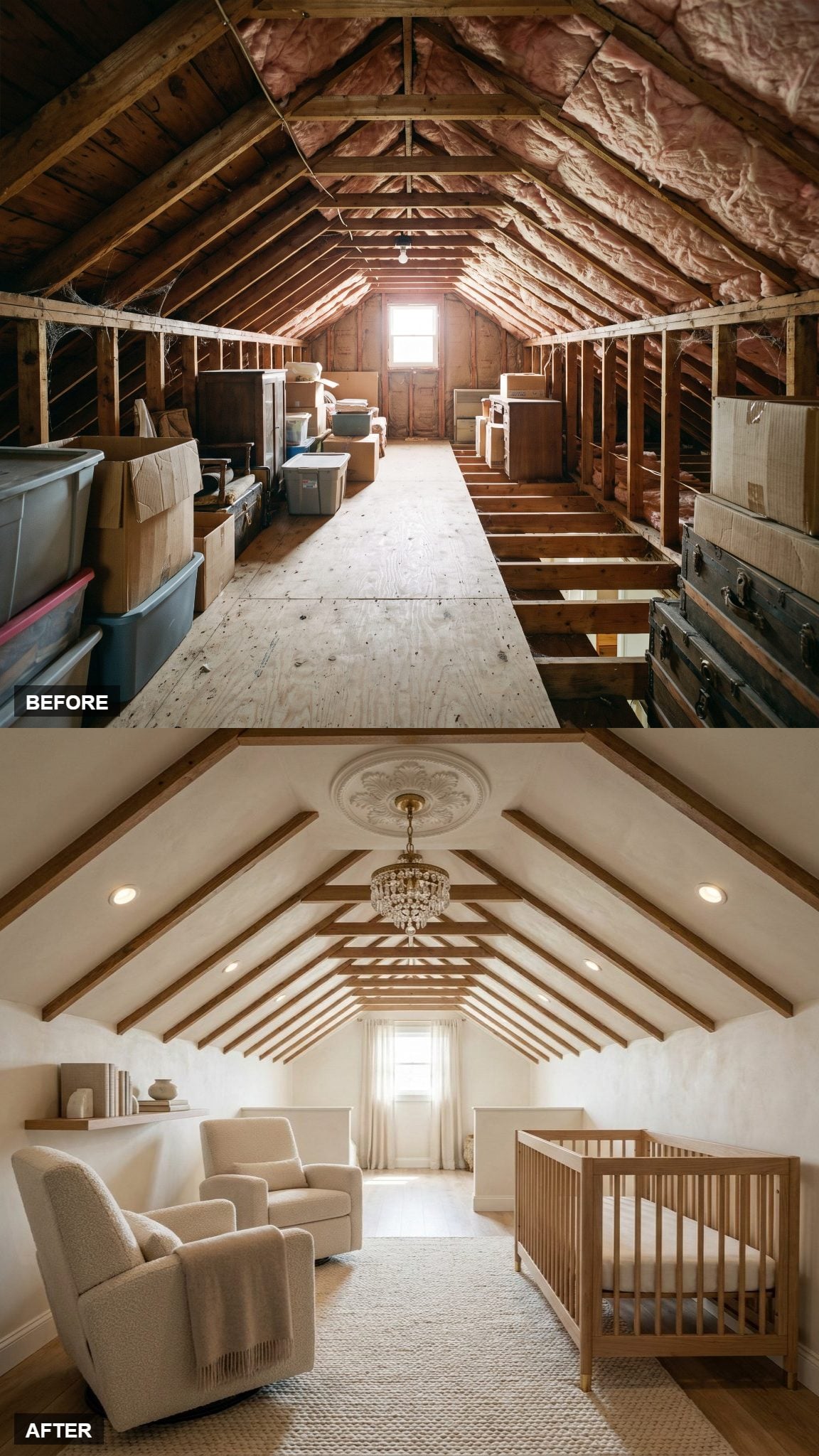 A Plaster Medallion and Small Chandelier Give the Ceiling a Center of Gravity