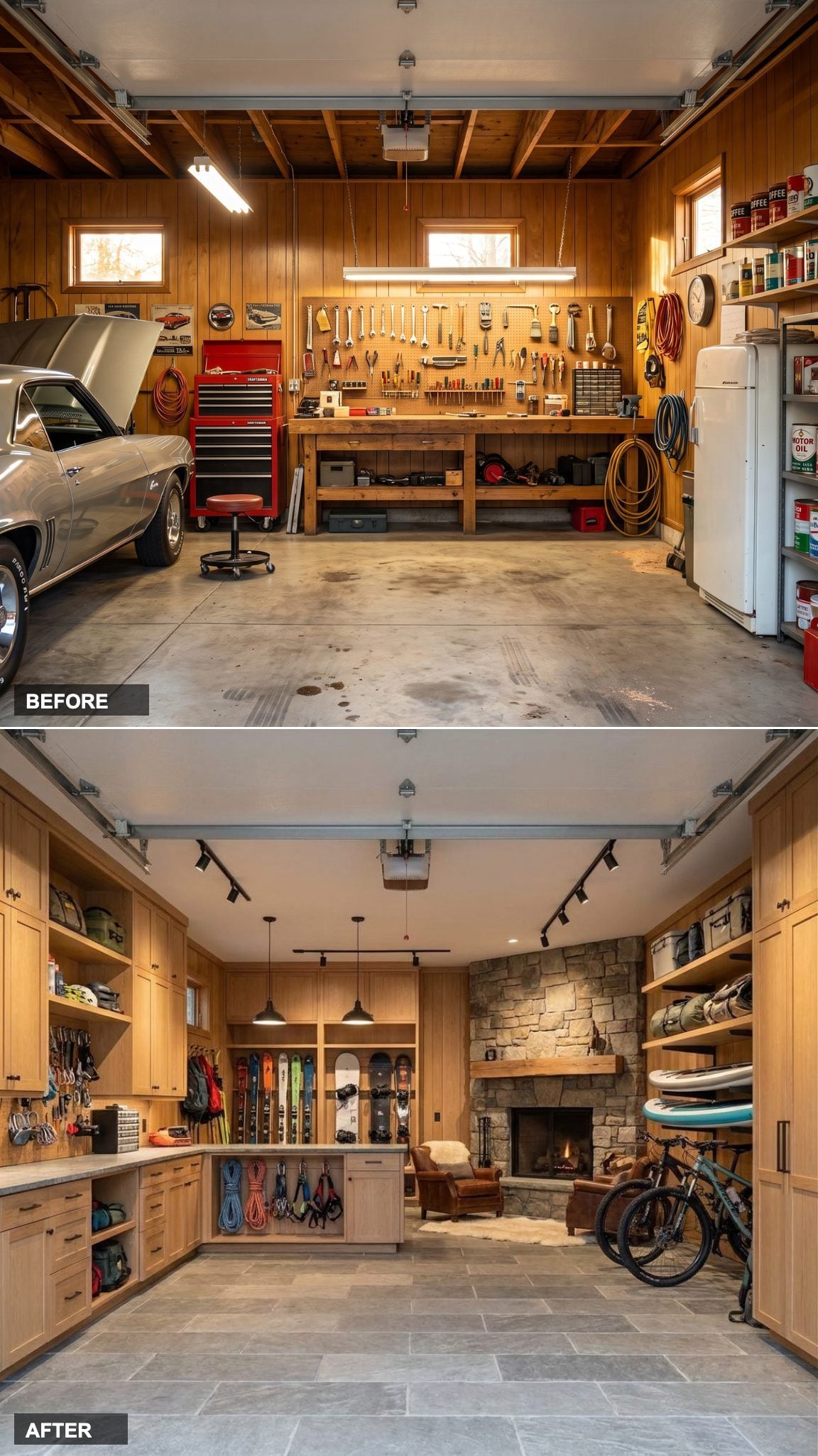 Mountain-Modern Outdoor Headquarters with White Oak Cabinetry and a Stone-Floored Gear Lounge