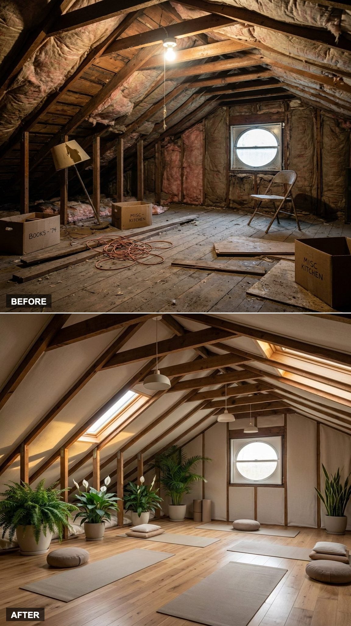 Natural Wood and Skylights Create a Calm Yoga and Meditation Retreat